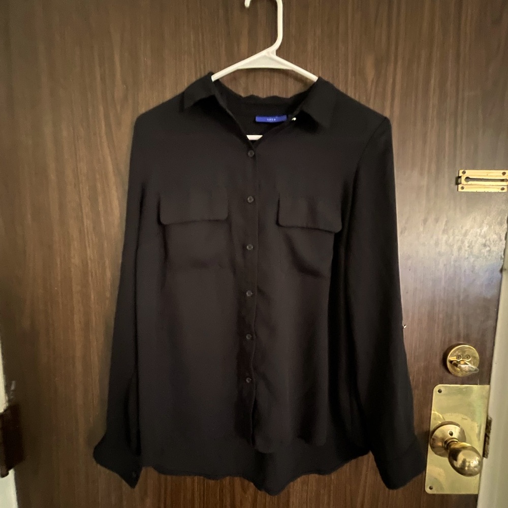 Black button down